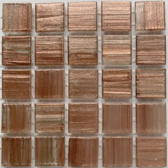 Gold Glass Mosaic 20mm  Bright Copper