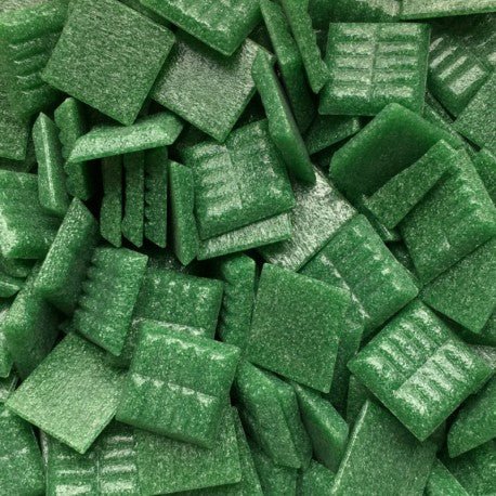Murano Glass Mosaic 20mm  Leaf Green