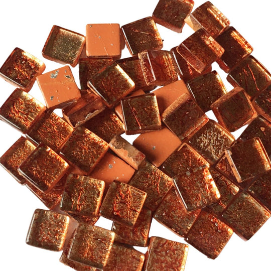 Glasmozaiek Spiegel 10mm Amber