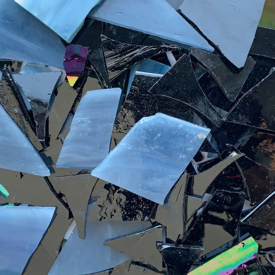 Glasscherven Grijs/Zwart