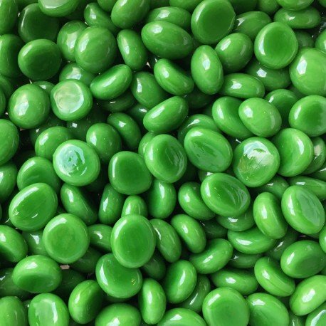 Mini Glass Nuggets 9-13mm  Green