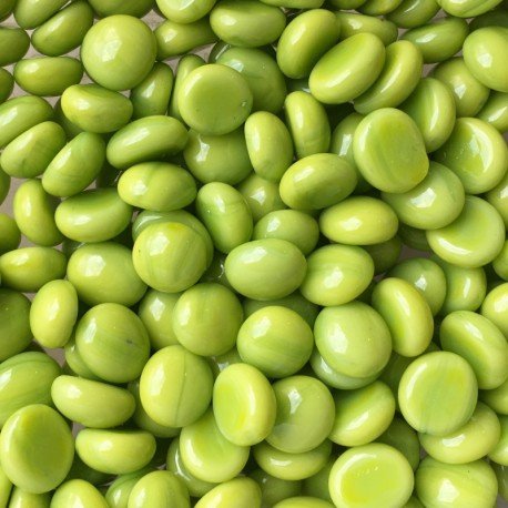 Mini Glass Nuggets 9-13mm  Kiwi