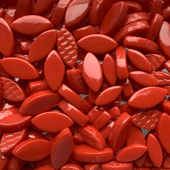 Mosaiksteinen Elipsenform Glas  Hellrot