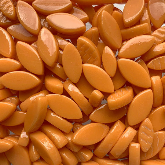 Mosaiksteinen Elipsenform Glas  Opal Orange