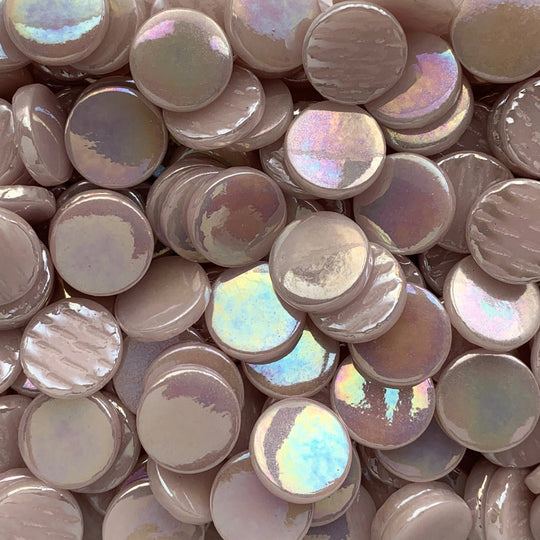 Rounds Pearlised 18mm   Pale Pink