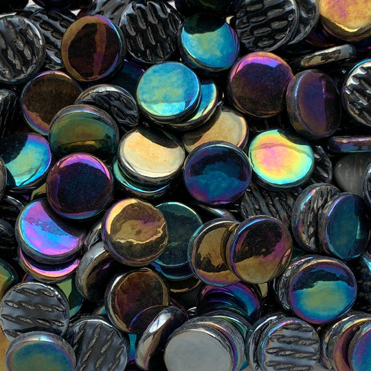 Rounds Pearlised 18mm   Opal Black