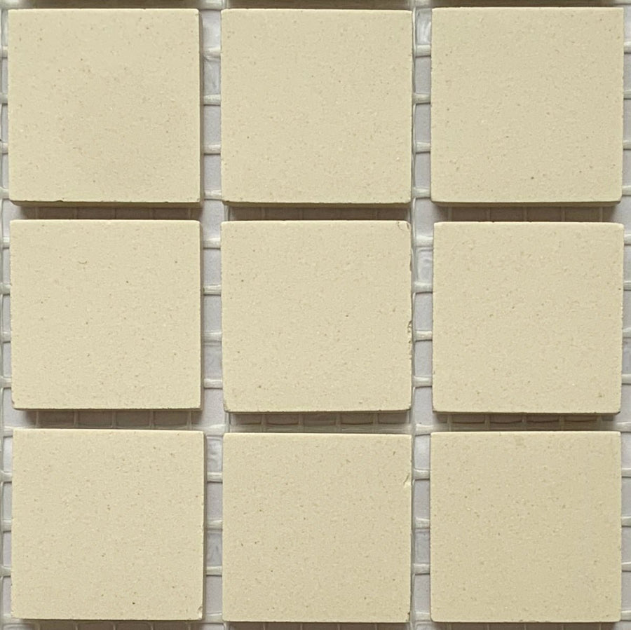 Winckelmans Blanc – matte Mosaikfliesen im Format 20x20 mm auf Netz