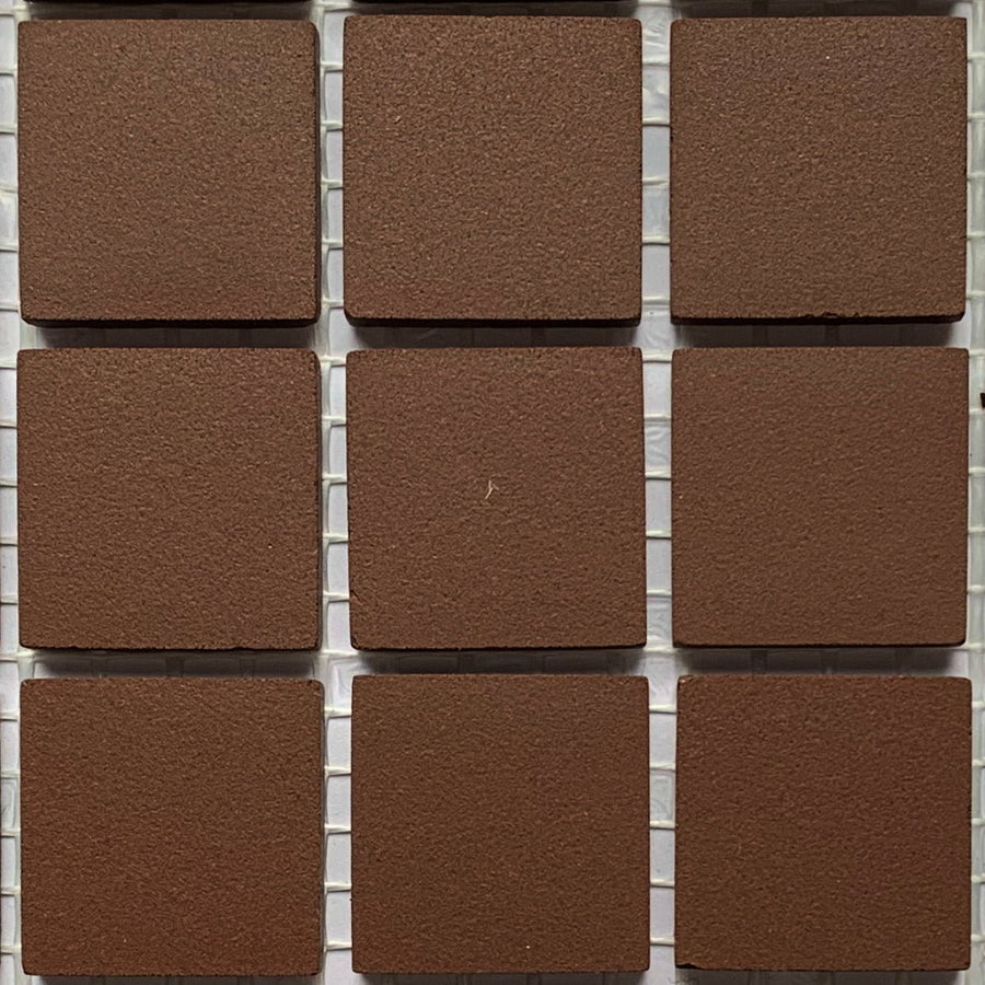 Winckelmans Brun – matt 20x20 mm mosaic tiles on mesh