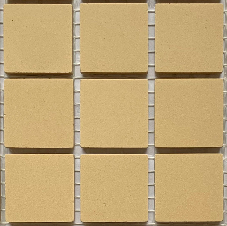 Winckelmans Cognac – matt 20x20 mm mosaic tiles on mesh