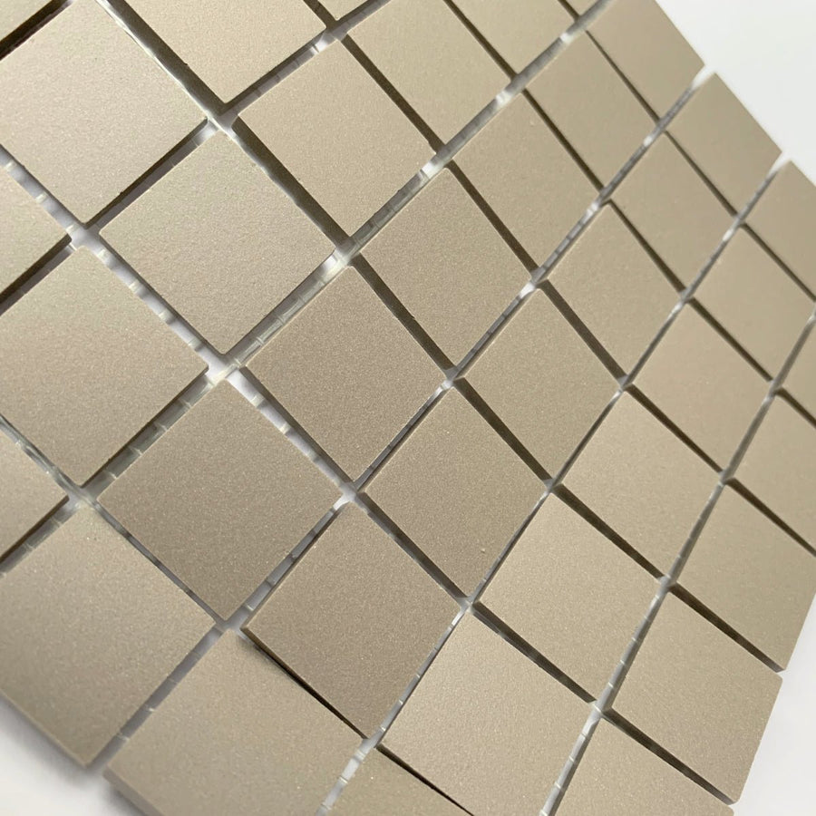 Winckelmans Gris – matt 20x20 mm mosaic tiles on mesh