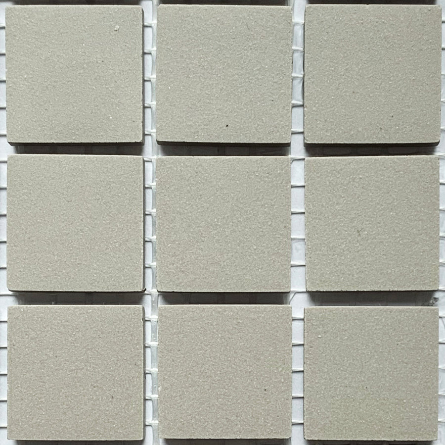 Winckelmans Gris Pale – matt 20x20 mm mosaic tiles on mesh